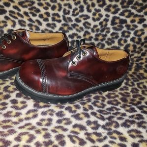Vintage 1990s Grinders Steel Toe Men's Ox Blood Red Shoes Size 9